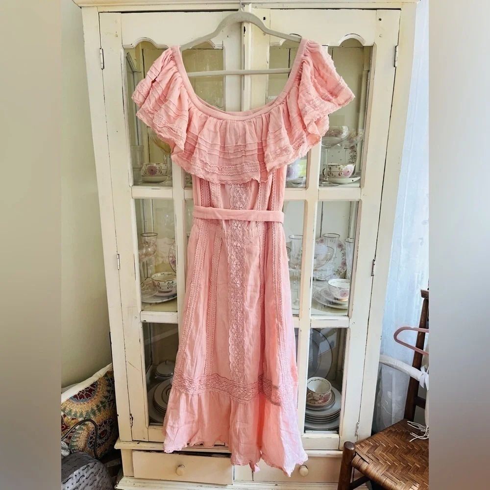Spell Cassie Lace Gown in Petal Size XL NWT $299 - Picture 3 of 12